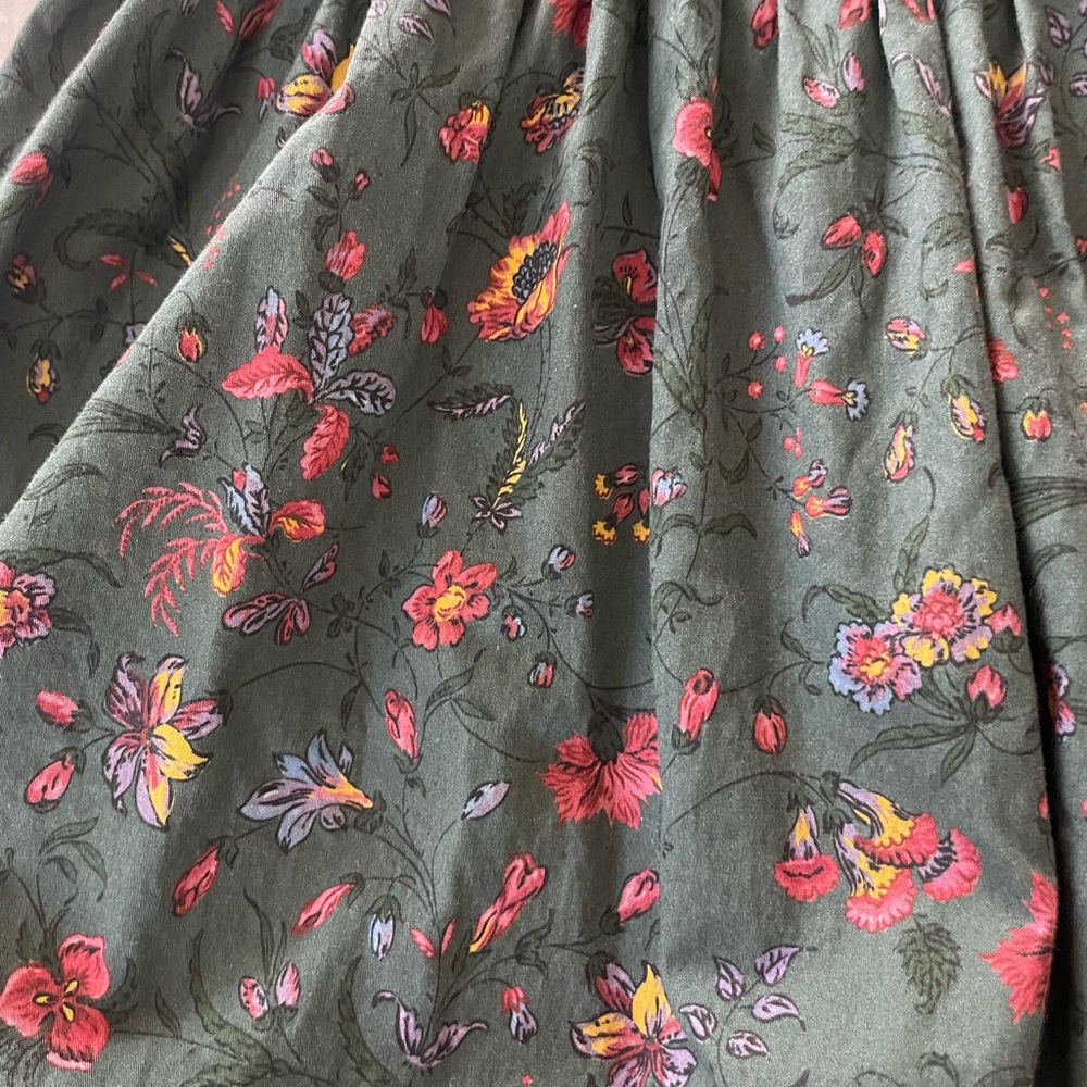 Hill House Ellie Nap Dress in Fleur Chintz Green - Picture 7 of 8